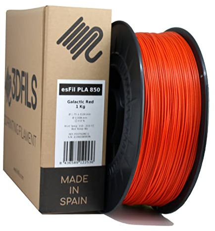 3DFILS Glitzerndes Filament für 3D-Drucker, PLA MAX: 1,75 mm, 1 kg, Galactic Red