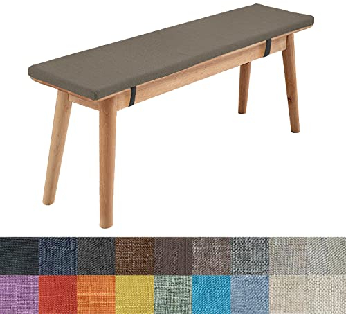 WTHYGB Bankauflage Bankkissen 80 X 30 X 5CM Waschbare Rutschfestes 5CM Dickes Gartenbank Sitzkissen mit Abnehmbarem Bezug, Stuhlkissen für Garten Terrasse Esszimmer Küche, 148 Größen (Braun)