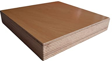 FLEXMO | Profi Schraubstock Untersetzplatte Buche 280x280x50 mm Sperrholzplatte Schraubstock Erhöhung Bastelholz