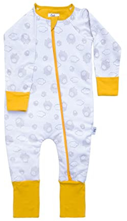Owli Schlafsack mit Füßen 2.7 TOG, Unterarmnetz für zusätzliche Luftzirkulation und Schweißverhinderung, Zwei-Wege-Reißverschluss für einfaches Töpfchentraining, Eulen-Stoff (3–4 Jahre)