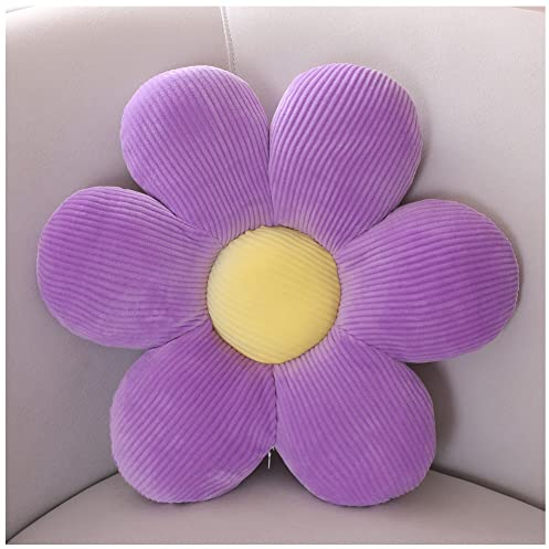 LANFIRE Blumen-Überwurfkissen, Sitzkissen, Bodenkissen, Blumenform, Bett, Sofa, Stuhl, Überwurfkissen (40 * 40 cm, Purple)