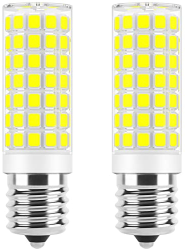 E17 LED Bulb Dimmable, 7W Microwave Over Stove Bulb, 120V 60W Incandescent Equivalent, Daylight White 6000K, Fit for Whirlpool Maytag GE Kenmore Microwaves, Replaces 8206232A 1890433 AP4512653, 2 Pack