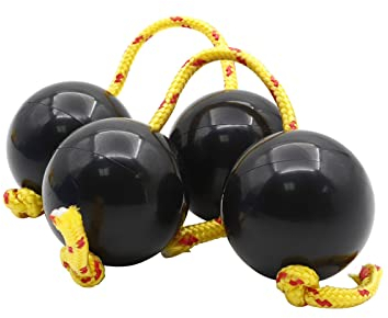 rflaueo 2pcs Aslatuas Rhythmic Ball Music Egg Shaker Kashaka Instrument Classical African Shaker Rattle Hand Percussion for Adults Beginners Parties Musical Classes(U68-2)