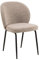 AC Design Furniture Panna Esszimmerstühle 2er Set, Beige Stühle, Moderne Küchenstühle, Polsterstühle mit Bouclé Bezug in Beige mit Schwarzen Metallbeinen, Küchenstuhl Set, Esszimmermöbel