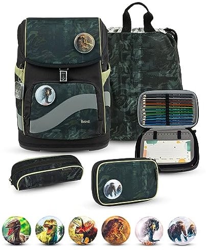 Belmil Smarty Plus Premium Schulranzen Set 405-51/P/S (Grey Stone)