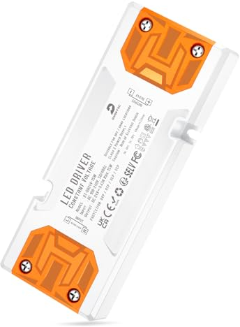 DUSKTEC LED Trafo 24V Flach, LED Netzteil 24V DC Driver Treiber 15W, Transformator 230V AC auf 24 Volt Gleichstrom, Niedervolt Power Supply Konstantspannungs für LED-lampen Streifen Spots