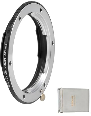PHOLSY Anello Adattatore per Lenti Messa a Fuoco Manuale Compatibile con Obiettivi Leica R Mount e Canon EOS EF-Mount Corpo Fotocamera, Leica R su EOS, Leica R su EF