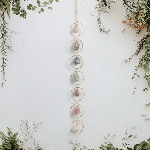 Chakra Hanging Crystals Suncatcher Healing Crystal Decor Chakra Wall Decor