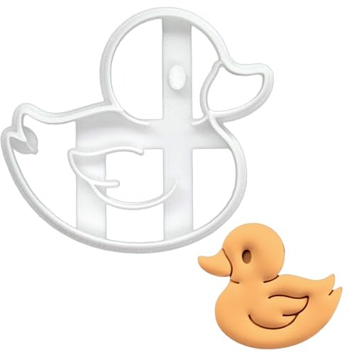 BAKERLOGY Baby Duck Cookie Cutter - Detailed Biscuit Cutter Design for Baking and Crafts, Ideal on Fondant, Dough, Clay