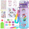 Saerryor Kids Water Bottle Decoration - DIY Bottle Kits with Diamond Art Stickers - Unicorn Gifts for 8-10 Year Old Girls
