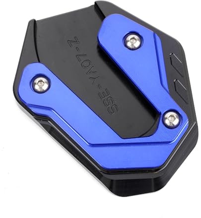 Passend für Yamaha MT07 MT-09 Tracer 7/700 gt Tracer 9/GT MT 125 R7 FZ6 Motorrad Kickstand Pad Vergrößerung Unterstützung Seitenständer Verlängerung Pad (blau)