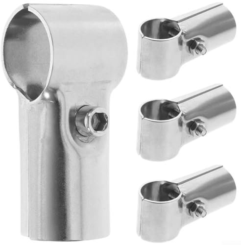 4 morsetti a T in acciaio inox per recinzioni in rete metallica, supporto per tubi strutturali, per serraggio di tubi di diametro entro 25 mm