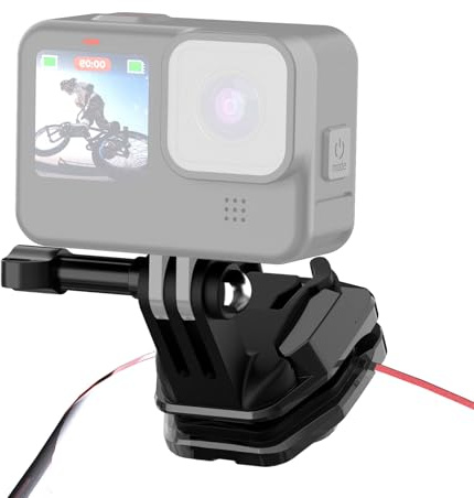 PULUZ Motorrad-Windschutzscheiben-Action-Kamera-Halterung für Go Pro Hero12 schwarz/DJI Osmo Action 4/Insta360 X5 X4/Ace Pro, Action-Kamera-Klemme