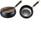 Zeroupshop Sartén de hierro forjado a mano tradicional Big Belly Wok Sartén de metal sin revestimiento Utensilios de cocina para cocina casera (olla de 24 cm+tapa de vidrio)