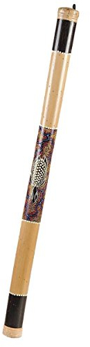 Regenmacher Rainstick Rainmaker Bambus Percussion Rhythmus bemalt Aborigine Dot Painting (100 cm)