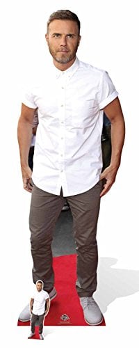 Star Cutouts Ltd CS659 Lifesize Cutout Gary Barlow White Shine, Cardboard, Multi-Colour, 175 x 60 x 175 cm