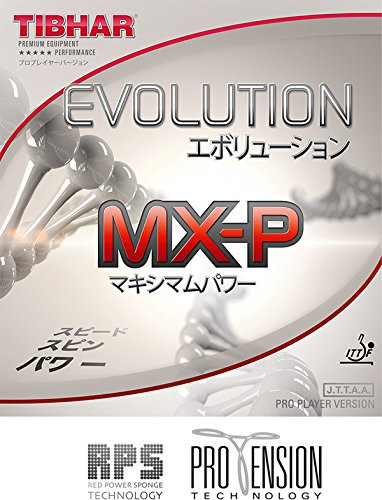 Tibhar Evolution MX-P 2.1-2.2 - Tenis de Mesa de Goma de Ping Pong (Rojo, 2.1-2.2)
