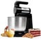 Duronic SM3 elektrische Küchenmaschine 300W, 2 in 1 Standmixer mit 4L Edelstahlschüssel, Handmixer, Knetmaschine, Teigmaschine, Handrührgerät, Mixer für Backen, Sahne, Teig, Saucen, Desserts