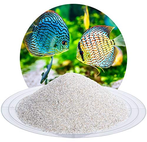 Schicker Mineral Aquariumsand Natur 25 kg, feiner Aquariumkies gewaschen, ungefärbt, kantengerundeter Bodengrund, Kies für Süßwasseraquarien, Meerwasseraquarien, Aquascaping (0,4-0,8 mm)