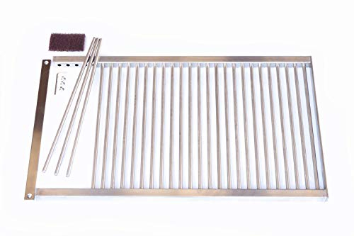 Kirschner Metallbau GRILLROST Maßanfertigung ZERLEGBAR 6mm - 8mm Stäbe Edelstahl Grill Rost rostfrei (8mm 181-220cm)