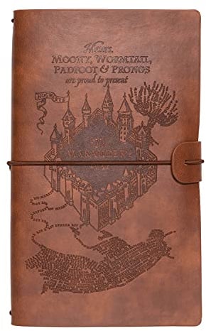 Grupo Erik Reisetagebuch zum Selberschreiben Harry Potter | Dotted Notebook 12x19,6 cm, Einband aus synthetischem Leder und Gummiband zum sicheren Verschließen