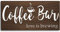 Jetec Schild mit Aufschrift Coffee Bar, Wanddekoration, rustikales Holz, Kaffeestation, Dekoration, Bauernhaus, Café, zum Aufhängen, für Café, Bar, Zuhause, Einweihung, 30,5 x 15,2 cm