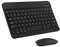Combinación de Teclado y Mouse Bluetooth ultradelgados, portátil Recargable Juego de ratón con Teclado inalámbrico para Apple iPad iPhone iOS 13 y Superior, Samsung Tableta teléfono Inteligente