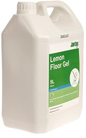 Jantex Green Lemon Gel Floor Cleaner 5l Concentrate - Clears Grease and Oil, Low-Foaming Formula FS411