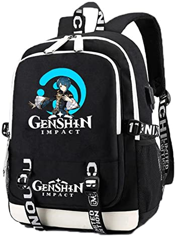XINTAYEL Genshin Impact Klee Rucksack für Jungen Mädchen Anime Schultasche Oxford Stoff Laptop Rucksack Anime Rucksack