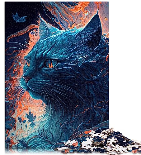 Puzzles für Erwachsene, fantasievolles Maine-Coon-Katze-Puzzle für Erwachsene, 1000 Teile, Holzpuzzle für Erwachsene und Kinder, tolles Geschenk für Erwachsene, Größe: 50x75 cm