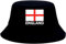 Fidra Fashion Accessories England Fischerhut – Schwarz – St. Georgs-Flagge – Einheitsgröße, Schwarz , One size