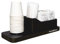 Coffee World, Porta Accessori per caffè in Legno di Pino - Organizer da Cucina per Bicchieri, palettine, bustine di Zucchero - Sostenibile (Nero)