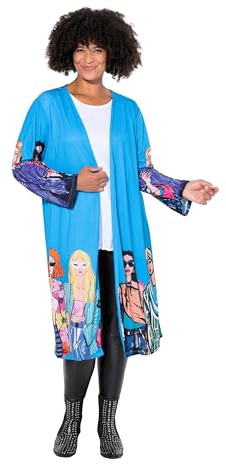 Angel of Style Damen große Größen Übergrößen Plus Size Kimono, Jersey, Frauen-Motive mineralblau 48 838135749-48