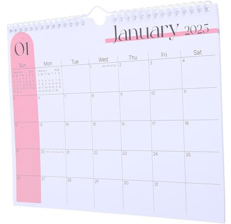 DIYEAH 2025 12 Wandkalender 2025 jahreskalender Monate Kalender Multifunktionaler Kalender Terminkalender Wandkalender 2024-2025 Bürokalender Tisch-Flip-Kalender Zeitplan Kalender Papier