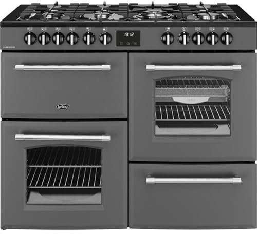 Belling Farmhouse 110DF 110cm Dual Fuel Range Cooker - Anthracite - A Rated