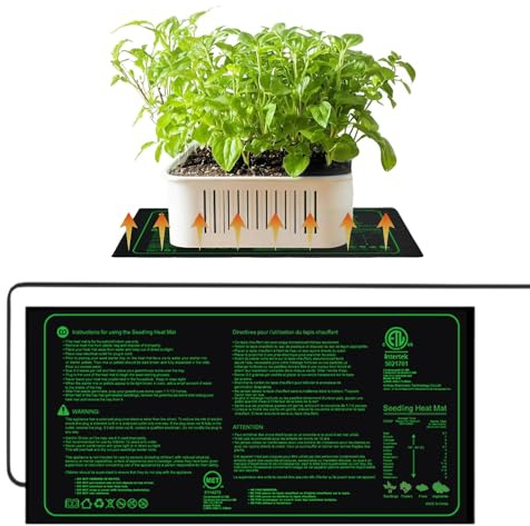 Seedling Heizmatte - 50 X 25 cm Keimung Heizmatte Pflanzenanzucht - Wiederverwendbare Wärmeunterlage Für Innen- und Außenbereich Blumen & Gewächshaus