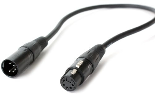 Loops 0.5m - 5 Pin XLR Male to Female DMX Lighting Cable - DJ Gig LED Signal Light Lead