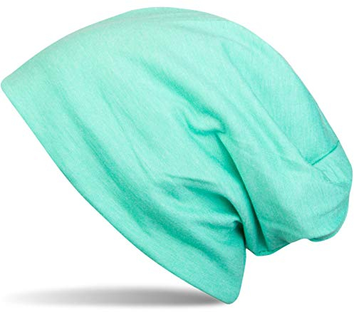 styleBREAKER Unisex Beanie Mütze Einfarbige mit Thermo-Fleece Futter, warme Winter Mütze gefüttert 04024008, Farbe:Mint