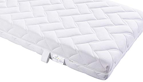 PROCAVE Frottee Matratzenbezug versteppt, mit 4-Seiten Reißverschluss und 4 Handgriffen, 100% aus Deutschland in 90x200 cm für Matratzen-Höhe 18cm