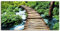 ARTland Wanddeko Leinwand Bilder Wandbild 40x20 cm Natur Landschaft Dschungel Urwald Regenwald Pflanzen T3GH