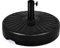 RELAX4LIFE Pieds/Base de parasols de Forme Ronde en HDPE et Fer avec poignée, Support pour Parapluie avec Volume de 23l de l'eau ou du Sable, φ51 x 12cm, pour Jardin, terrasse, Balcon, Noir