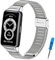 SenMore Huawei Band 6 Correa, Pulsera de Acero Inoxidable Wristband Repuesto Banda para Honor Band 6 / Huawei Band 6（No Host）