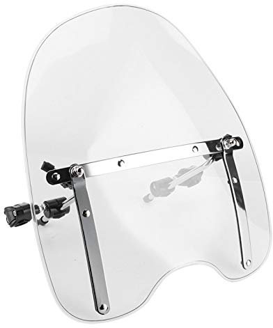 Motorcycle Windshield, Motorbike Wind Deflector Universal Riding Accessory 22-25mm Handlebar Mounting Motorcycle Windscreen (Transparent)