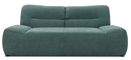 DOMO. collection Sofa Boho, 2-Sitzer Couch im Boho-Style, 2er Sofa, Bigsofa Garnitur Polstersofa, 200 x 109 x 81 cm (BxTxH), petrol