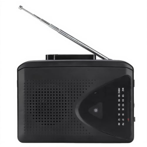 Cassette Player, Portable FM AM Radio Classic Style Tape Player, Portable Stereo Music Player Built in Speakers for Car Sound System, Battery Power and USB Power
