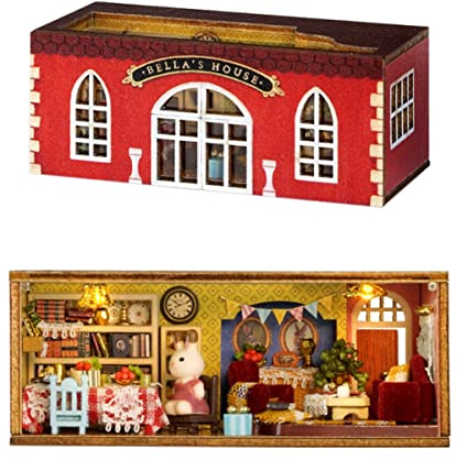 CUTEROOM DIY Holzpuppen Haus Handwerk Miniatur Kit - Cases Model & alle Möbel (Bella's House)