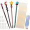 DKINY 8pcs Bricolage Baguettes Magiques en Bois avec Argile pour Enfants Loisir Créatif Fête Halloween Canaval Cadeau Anniversaire Socier Wizard Cosplay (sans peinture)