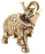 Feng Shui Elefanten Statue aus goldenem Polyresin, schöne Deko Elefanten Figuren in Gold Reichtumsfigurine und Home Decoration für die nach Glück und Wohlstand suchen (L)