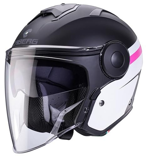 CABERG SOHO ZEPHYR MATT BLACK / WHITE / FUCHSIA M OFFEN HELM