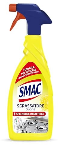 Smac Sgrassatore Cucina, Detergente Spray, 650 ml | Elimina grasso ostinato e incrostazioni, sgrassa a fondo, si risciacqua facilmente e lascia superfici brillanti.